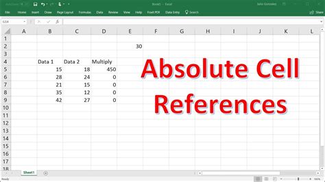 example of absolute cell reference in libreoffice