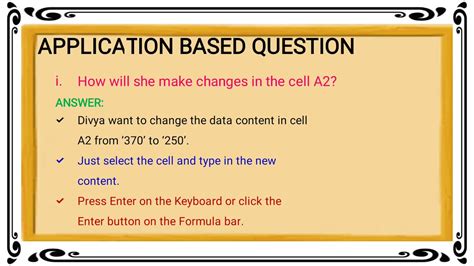 example of application based question