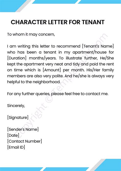 example of character reference for tenancy