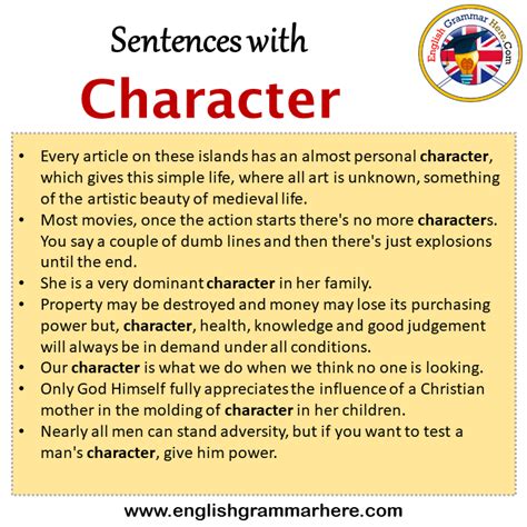 example of character sentence