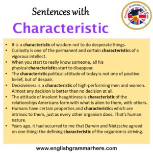 example of characteristic in a sentence