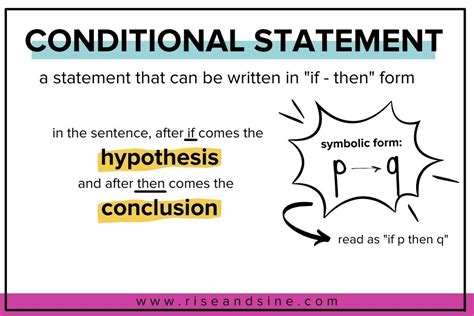 example of conditional statement with hypothesis and conclusion