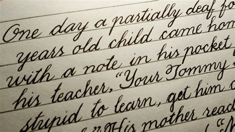 example of cursive paragraph
