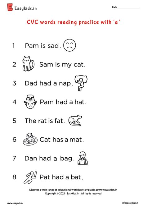 example of cvc words in sentence with answers
