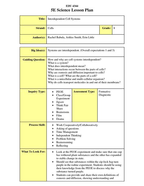 example of detailed lesson plan in science grade 6