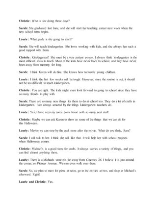 example of dialogue conversation between two friends pdf