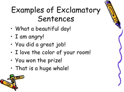 example of exclamatory sentence for grade 3