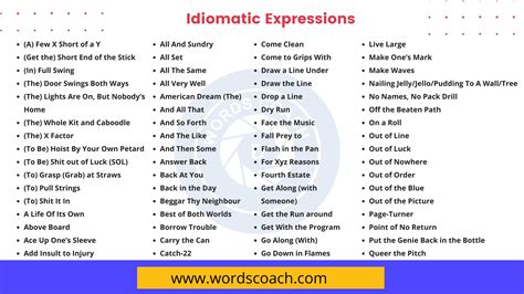 example of expression words