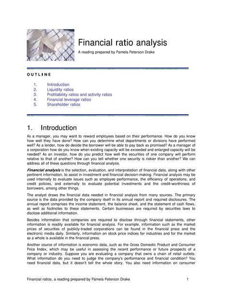 example of financial ratio analysis
