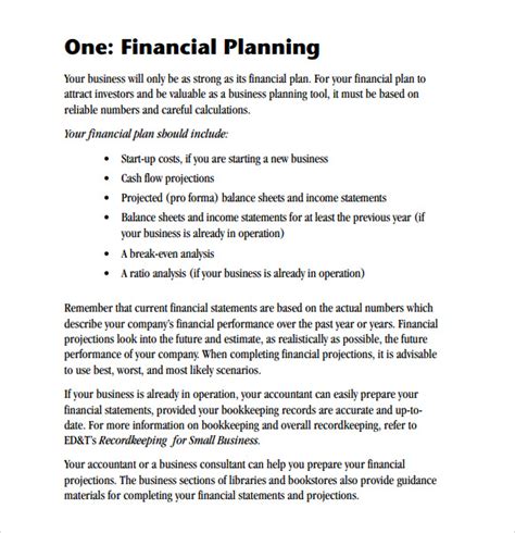 example of financial strategy in business plan