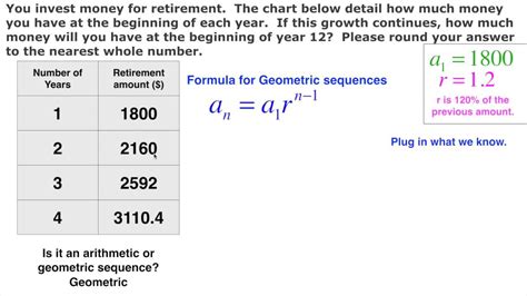 example of geometric sequence problem in real life situation