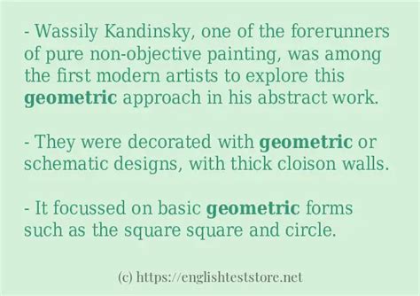 example of geometric shapes in sentence