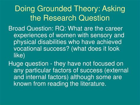 example of grounded theory research questions