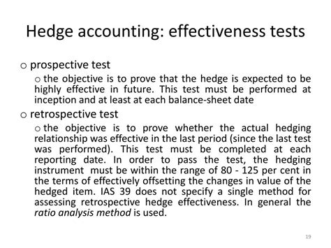 example of hedge effectiveness testing