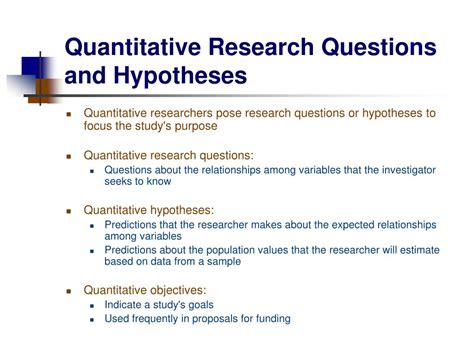 example of hypothesis in quantitative research