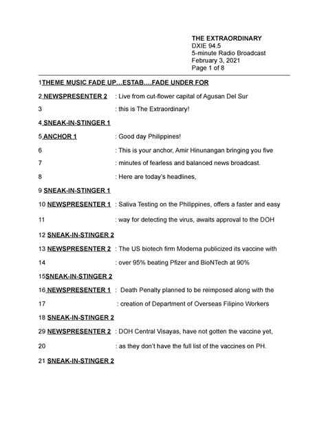 example of infomercial in radio broadcasting script