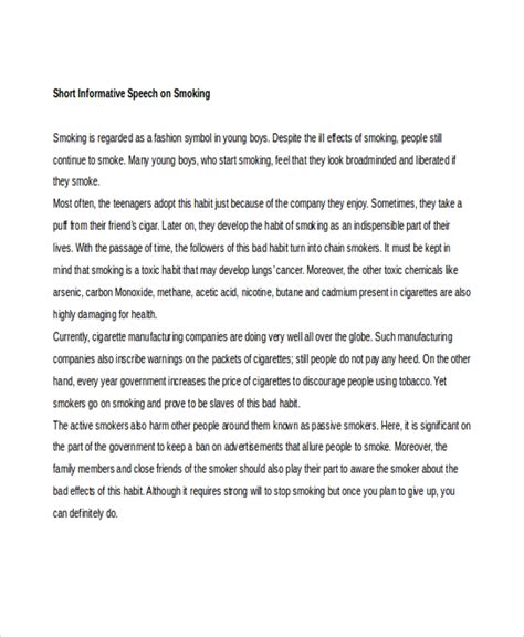 example of informative speech script