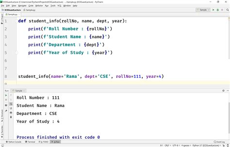 example of keyword arguments in python