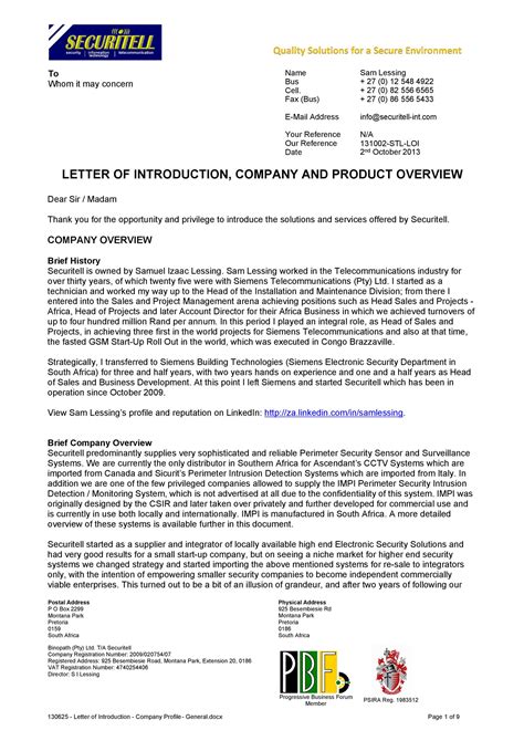 example of letter of introduction for business