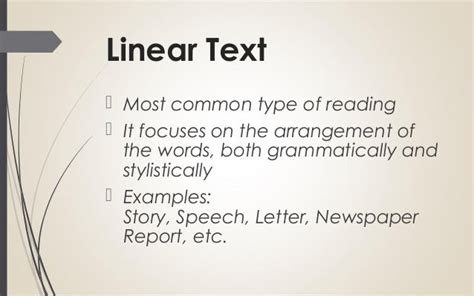 example of linear in english