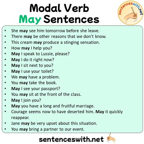 example of modals may in a sentence