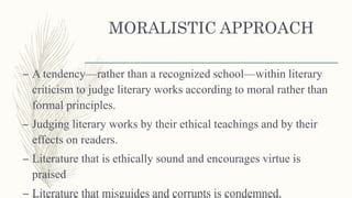 example of moral approach in literature