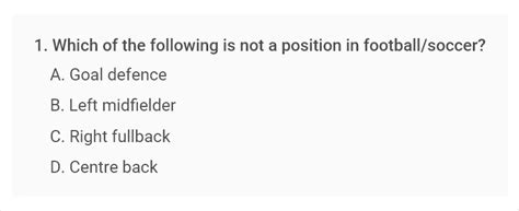 example of multiple choice quiz