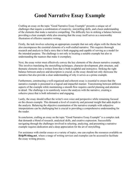 example of narrative writing pdf