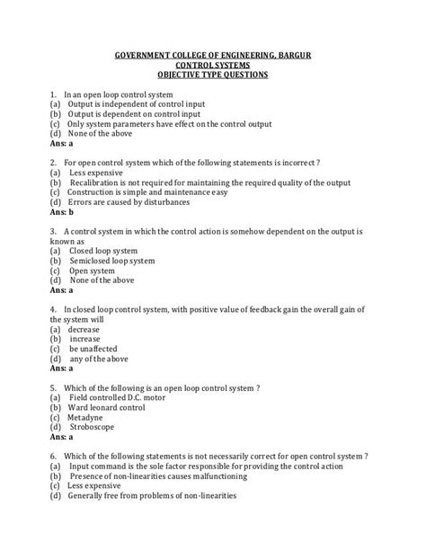 example of objective type questions