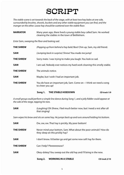 example of play script writing