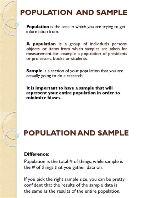 example of population and sampling in research pdf
