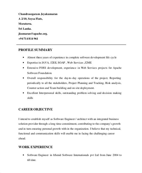 example of profile summary in resume