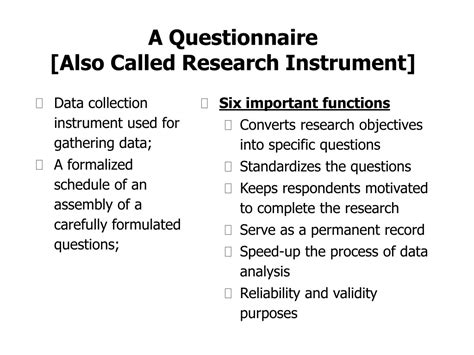 example of research instrument for quantitative research