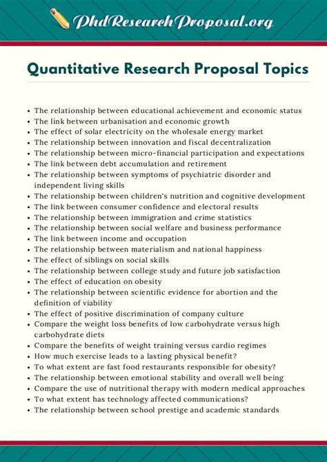example of research topic in quantitative research