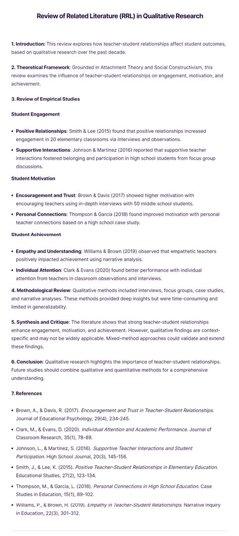 example of rrl in case study