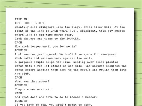 example of script writing format
