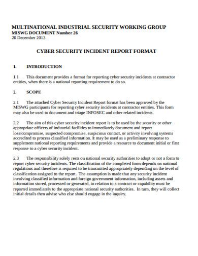 example of security report