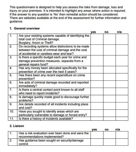 example of security risk assessment