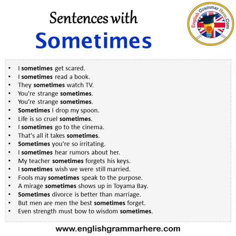 example of sentence using sometimes