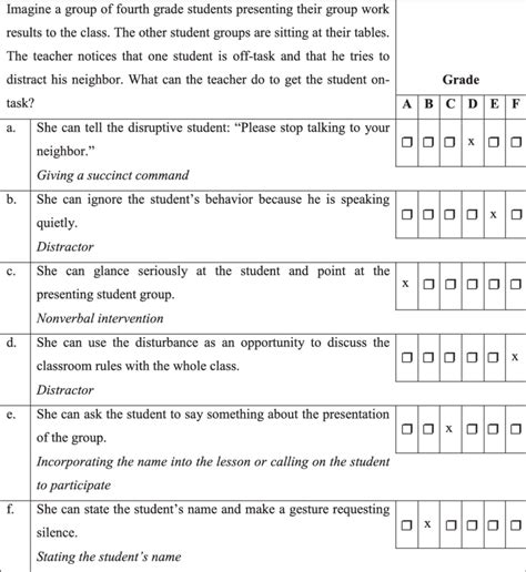 example of situational questions in exam