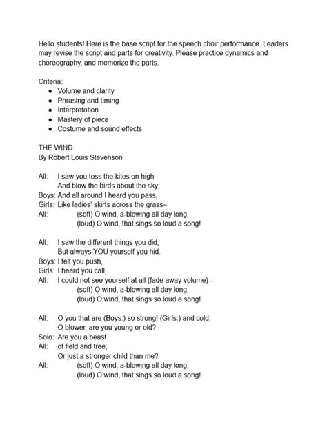 example of speech choir script