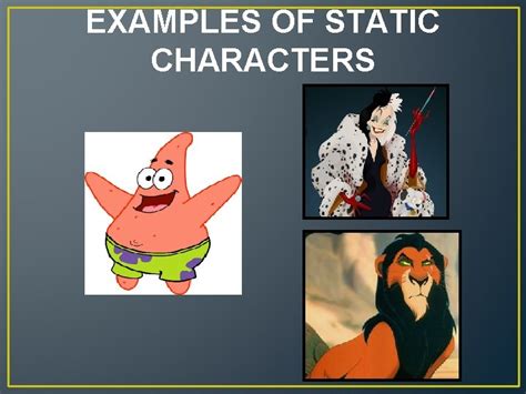 example of static character in disney