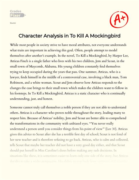 example of static character in to kill a mockingbird