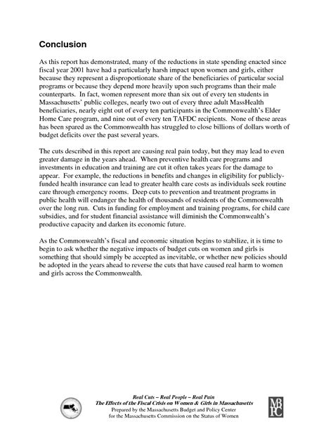 example of summary conclusion and recommendation in research paper