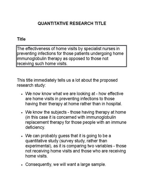 example of survey research title quantitative