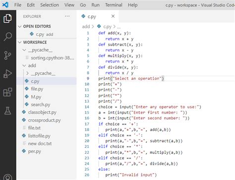 example python code for calculator
