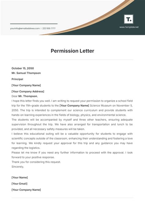 contoh kalimat surat izin