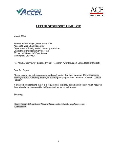 Contoh surat dukungan