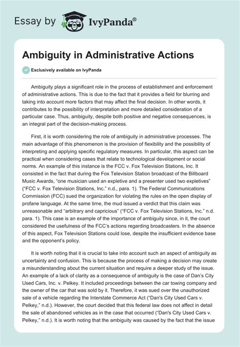 examples of administrative action