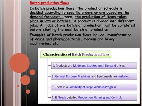 examples of batch production system